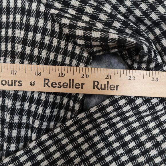 Sanctuary Blazer Womens Medium Knit Unstructured One Button Checked Gingham - Picture 7 of 9